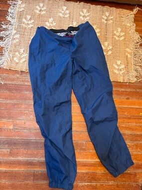 Vintage rare Patagonia Navy Blue Women's kayaking hiking rain Wind Pants large